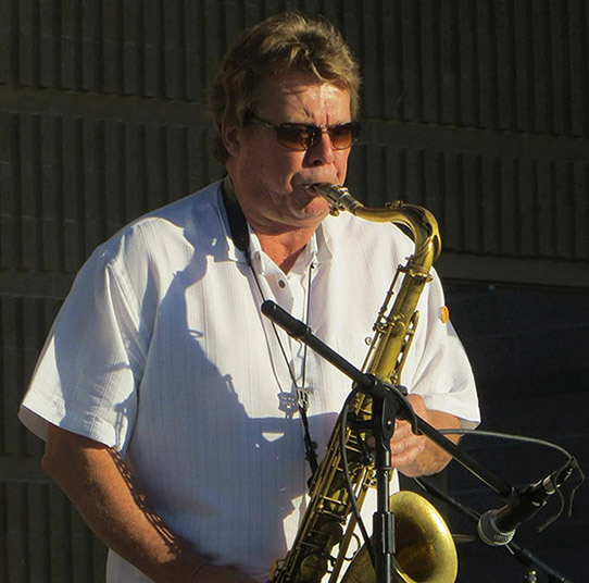 Dan blowing his sax
